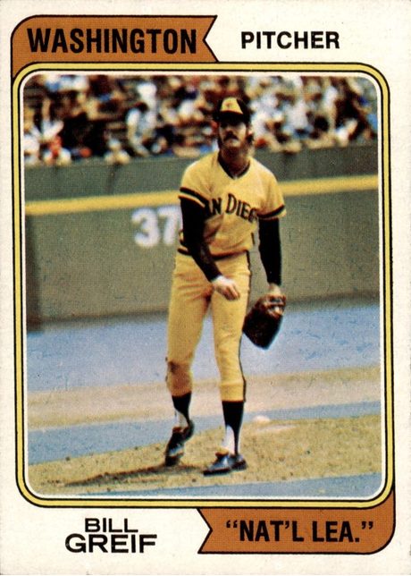 1974 Topps #102 Bill Greif - 102b - Washington Nat'l Lea.