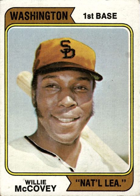 1974 Topps #250 Willie McCovey - 250b - Washington Nat'l Lea.