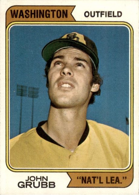 1974 Topps #32 John Grubb - 32b - Washington Nat'l Lea.
