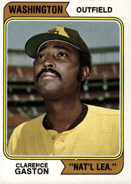 1974 Topps #364 Clarence Gaston - 364b - Washington Nat'l Lea.