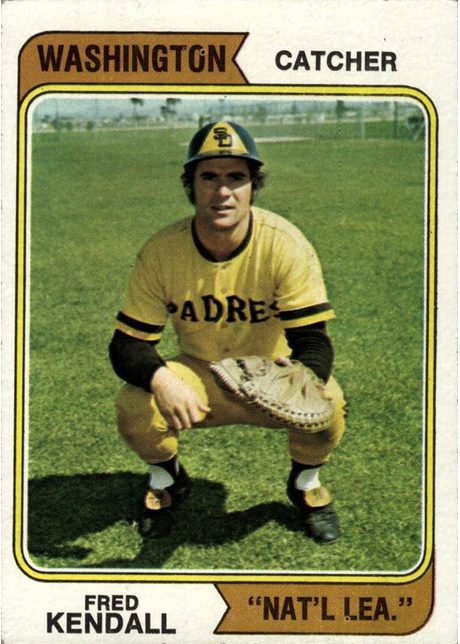 1974 Topps #53 Fred Kendall - 53b - Washington Nat'l Lea.