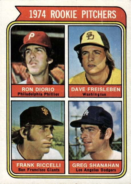 1974 Topps #599 1974 Rookie Pitchers - 599b - Washington Nat'l Lea.