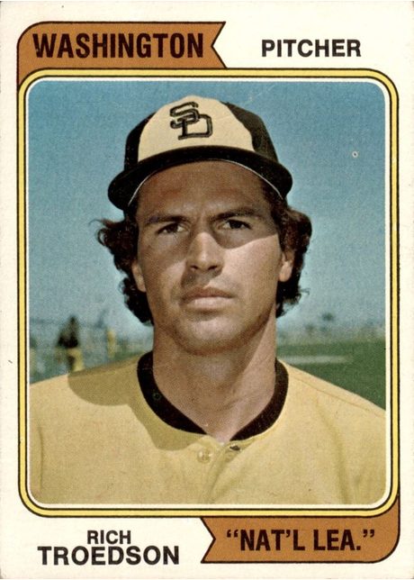 1974 Topps #77 Rich Troedson - 77b - Washington Nat'l Lea.