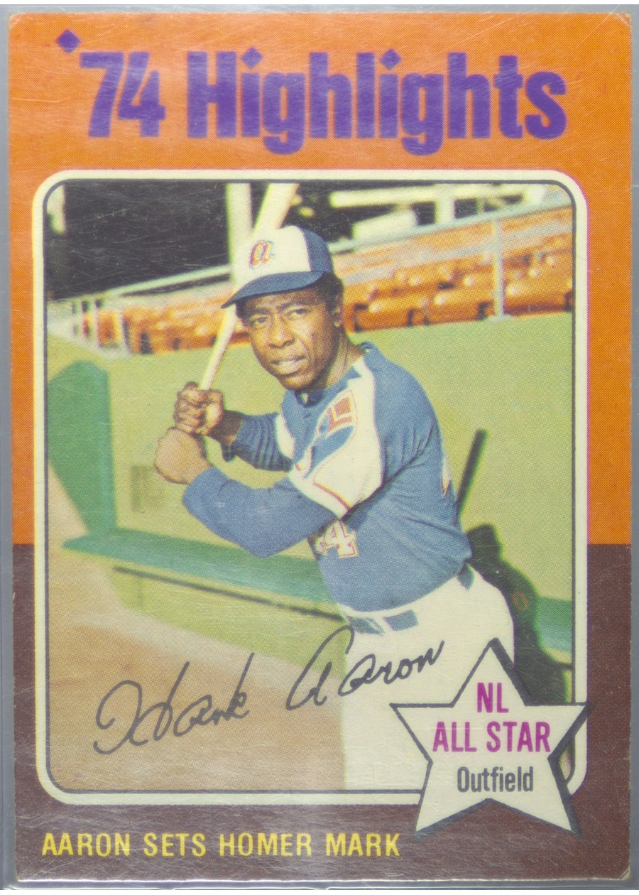 1975 Topps #1 Hank Aaron, Atlanta Braves