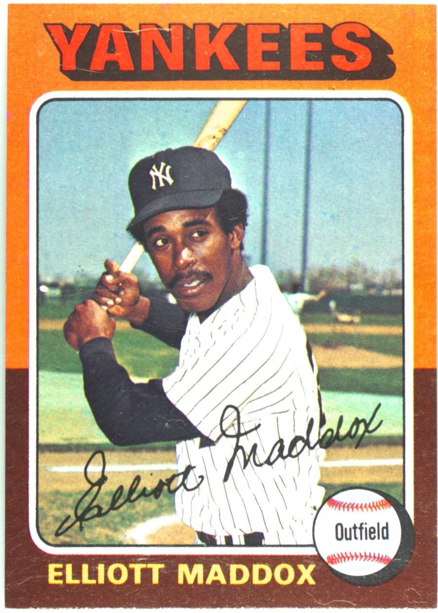 1975 Topps #113 Elliott Maddox, New York Yankees