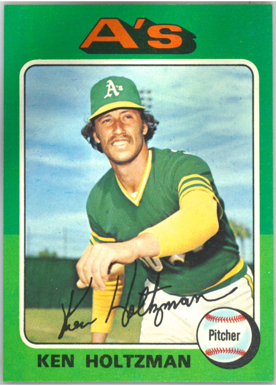 1975 Topps #145 Ken Holtzman, Oakland Athletics