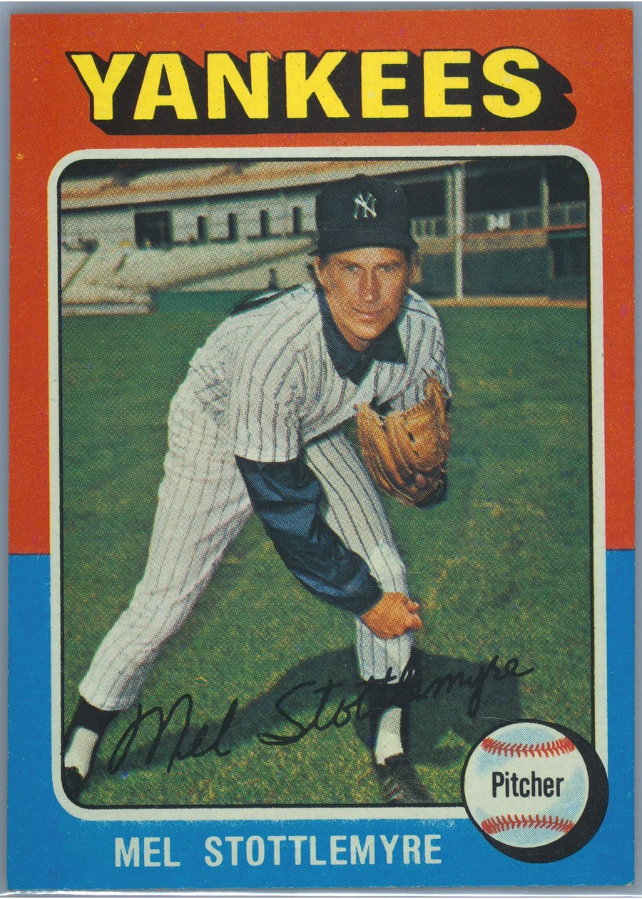 1975 Topps #183 Mel Stottlemyre, New York Yankees