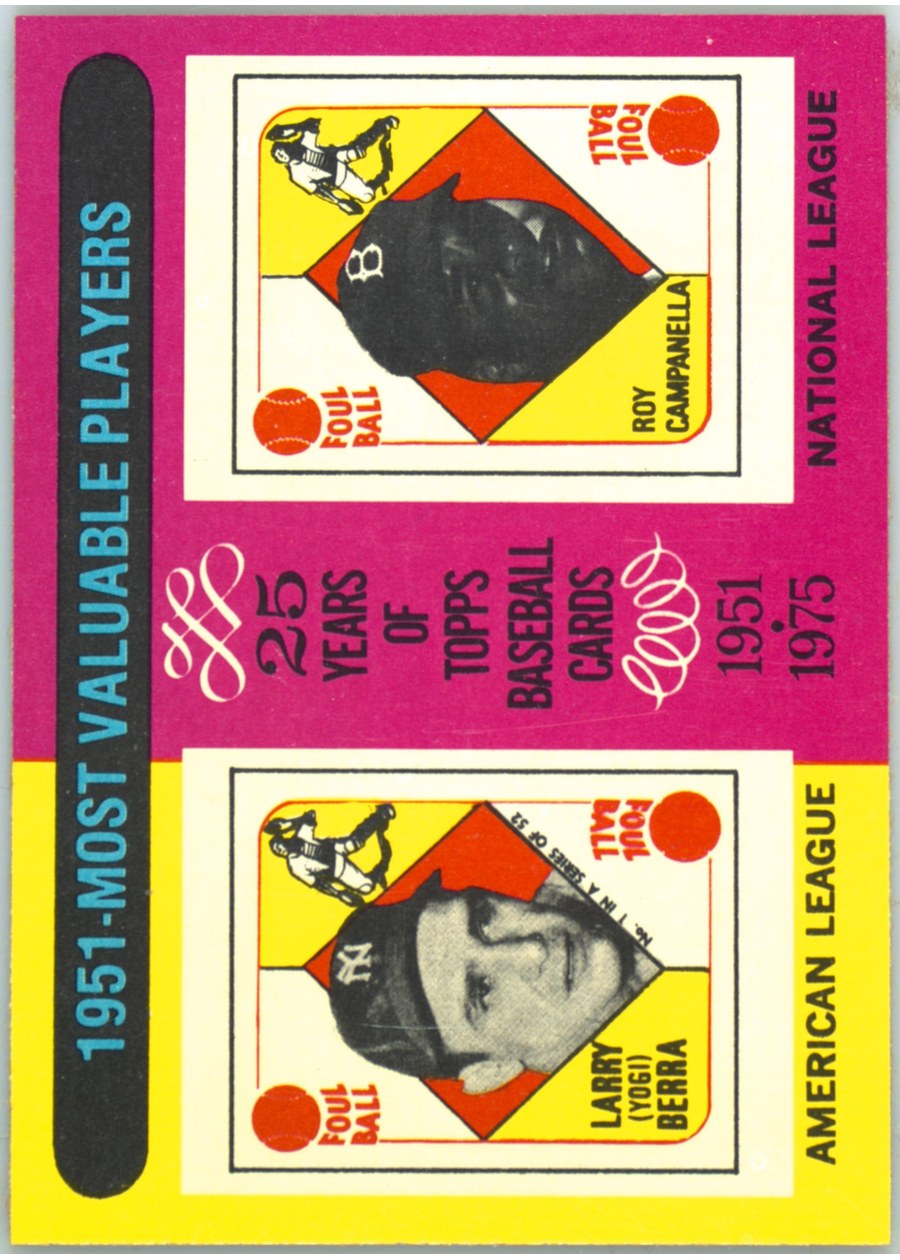 1975 Topps #189 1951 MVPs, New York Yankees