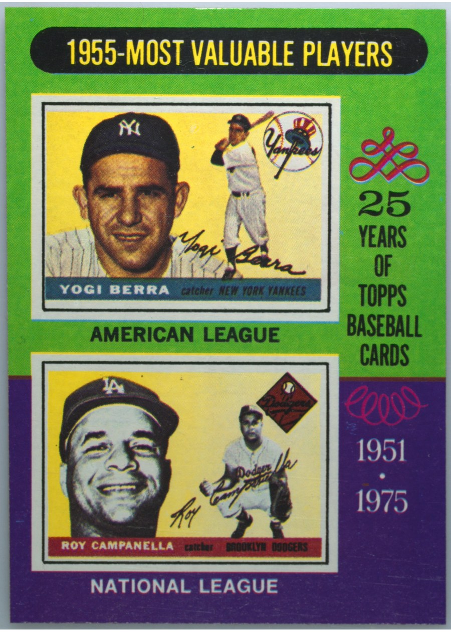 1975 Topps #193 1955 MVPs, New York Yankees