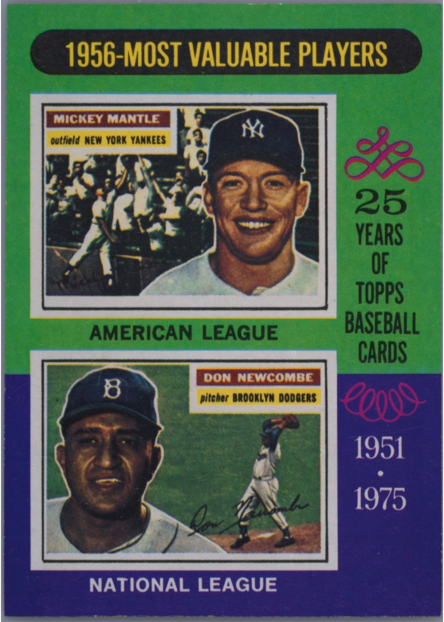 1975 Topps #194 1956 MVPs, New York Yankees