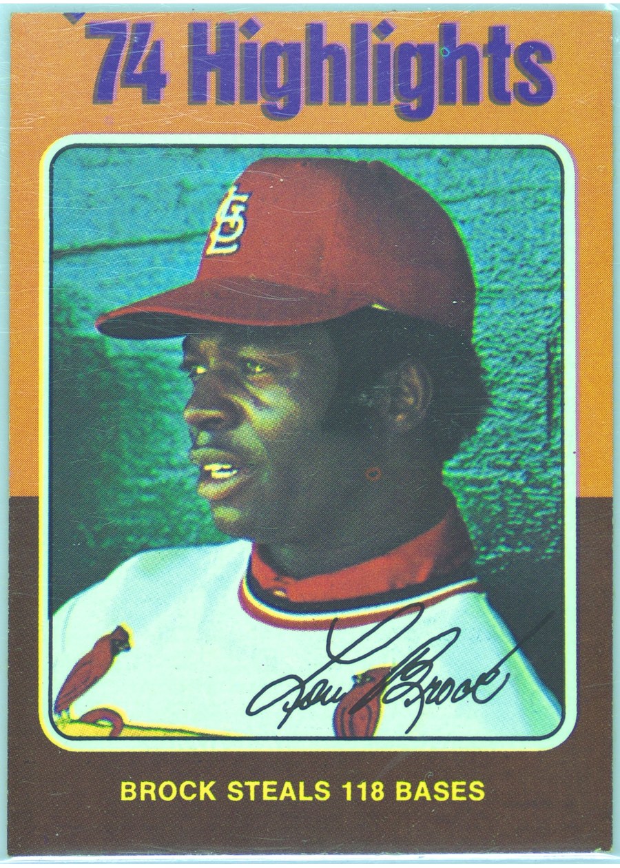 1975 Topps #2 Lou Brock, St. Louis Cardinals