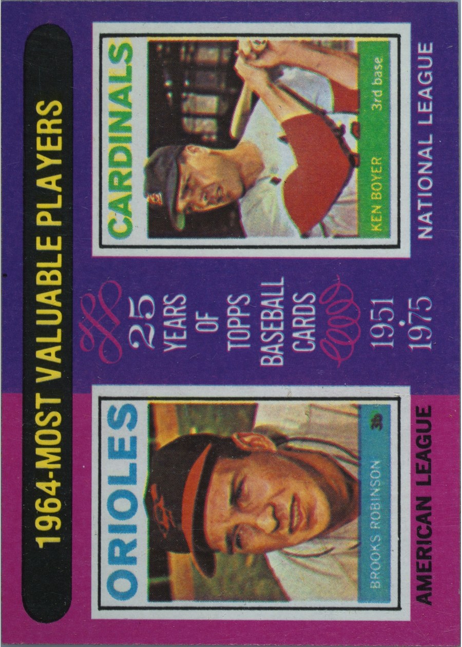 1975 Topps #202 1964 MVPs, Baltimore Orioles