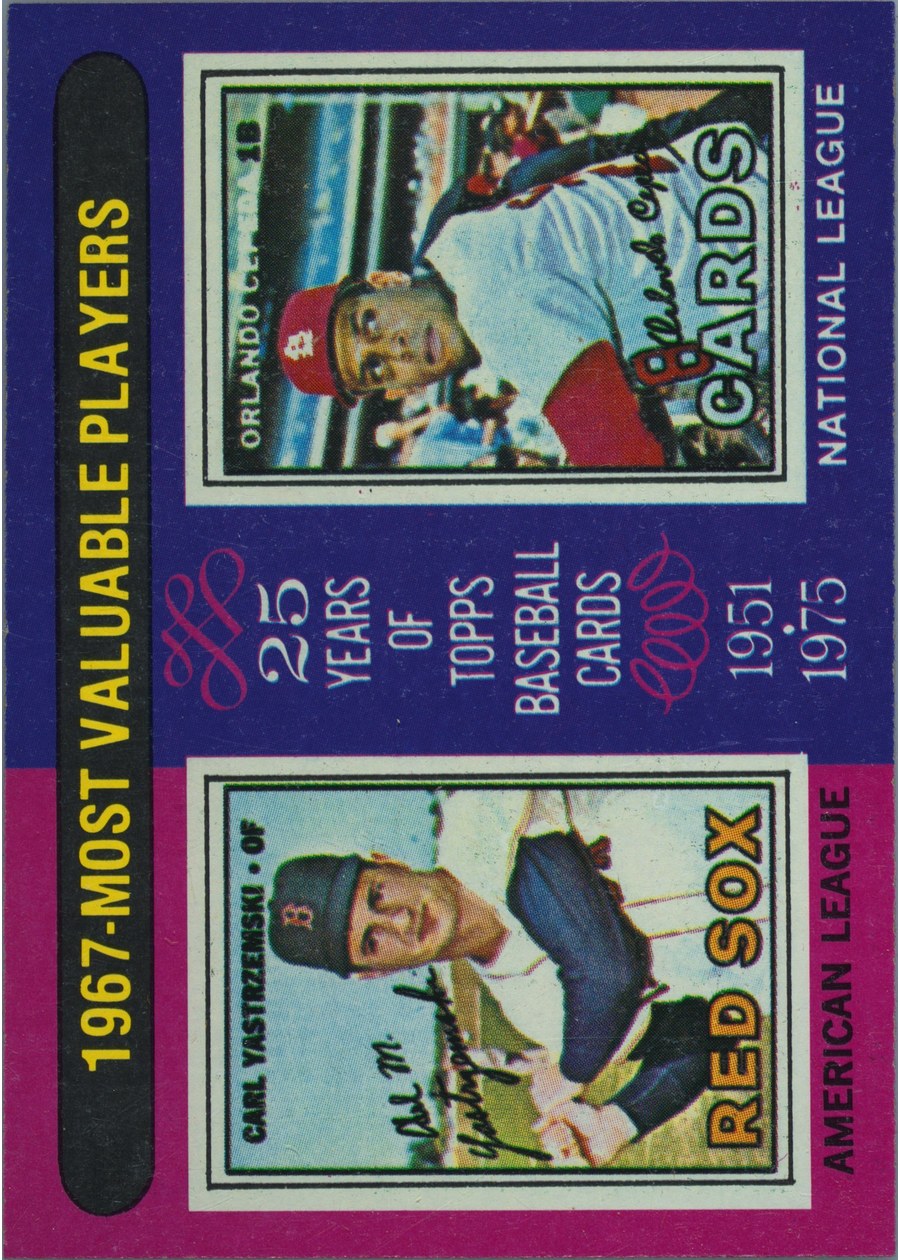 1975 Topps #205 1967 MVPs, Boston Red Sox