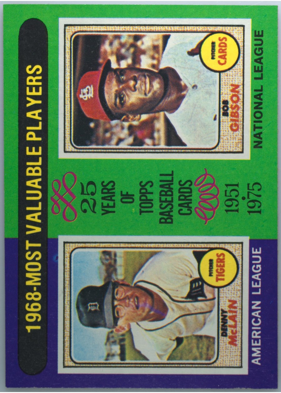 1975 Topps #206 1968 MVPs, Detroit Tigers