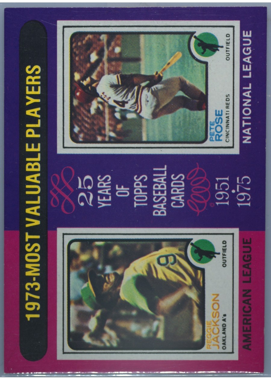 1975 Topps #211 1973 MVPs, Oakland Athletics