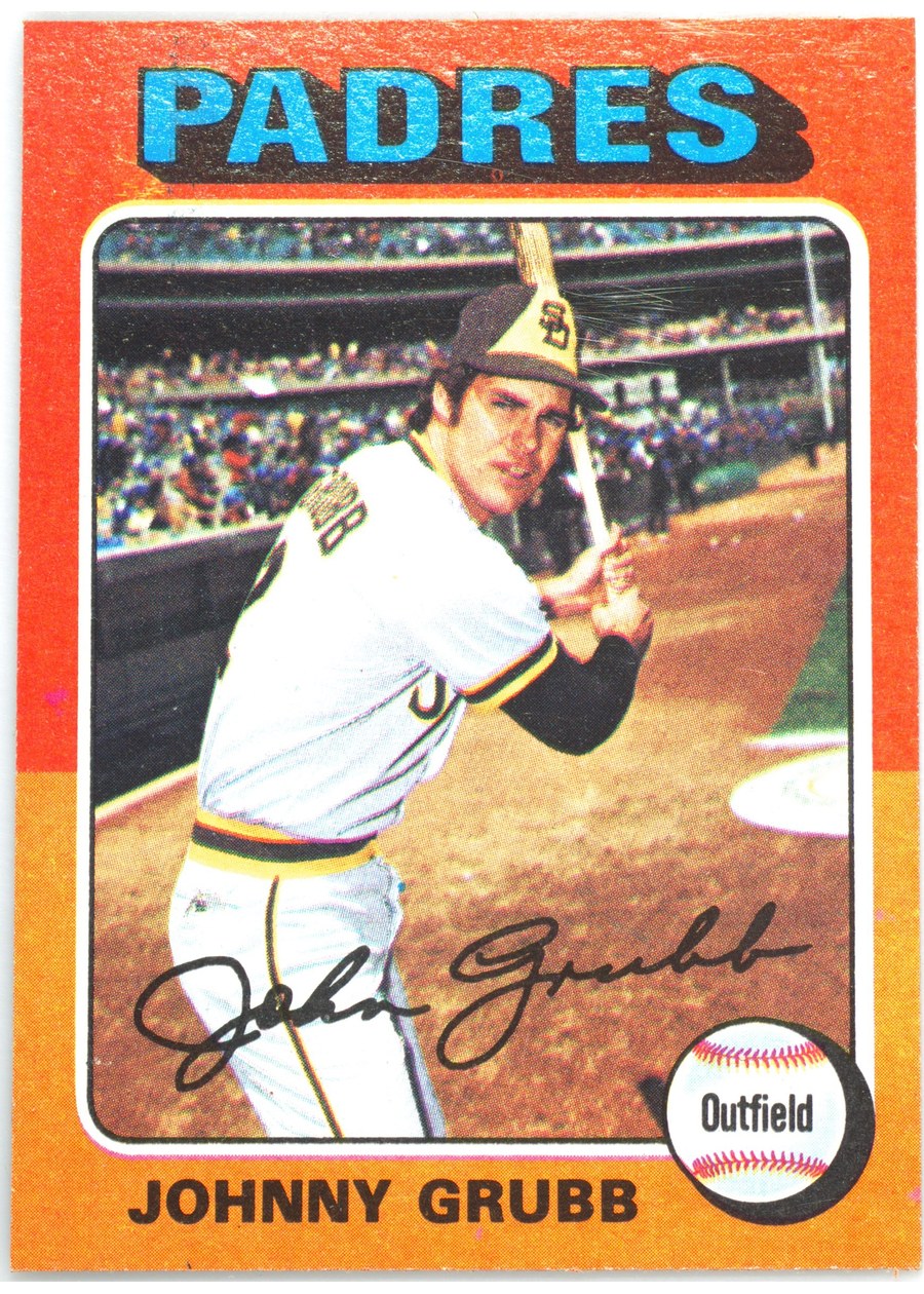 1975 Topps #298 Johnny Grubb, San Diego Padres