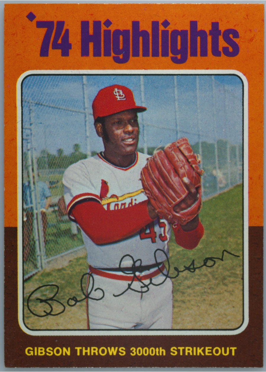 1975 Topps #3 Bob Gibson, St. Louis Cardinals
