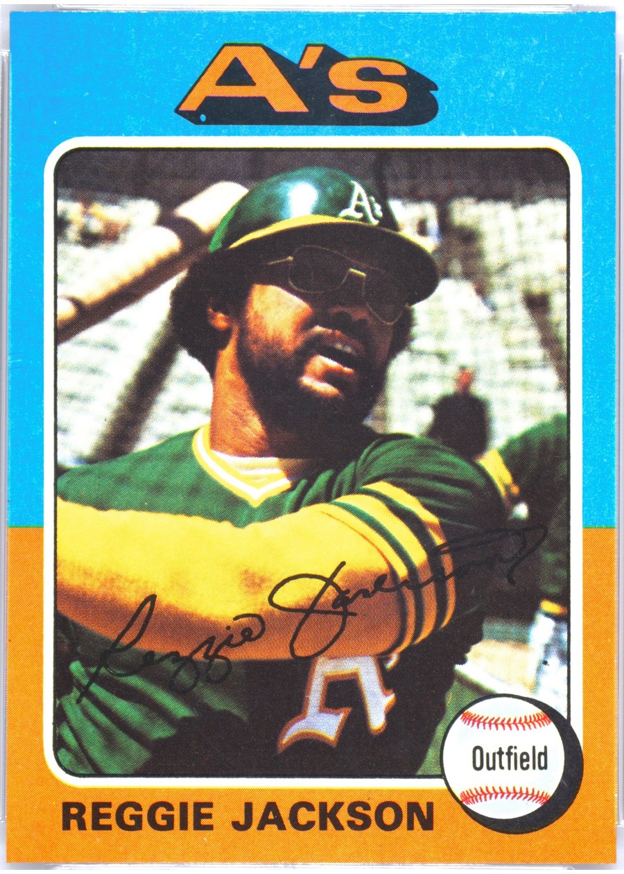 1975 Topps #300 Reggie Jackson, Oakland Athletics