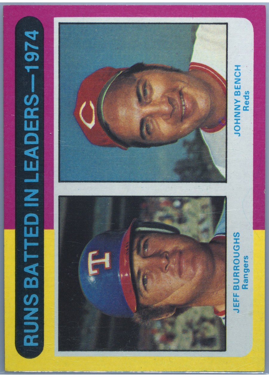 1975 Topps #308 1974 RBI Leaders, Texas Rangers