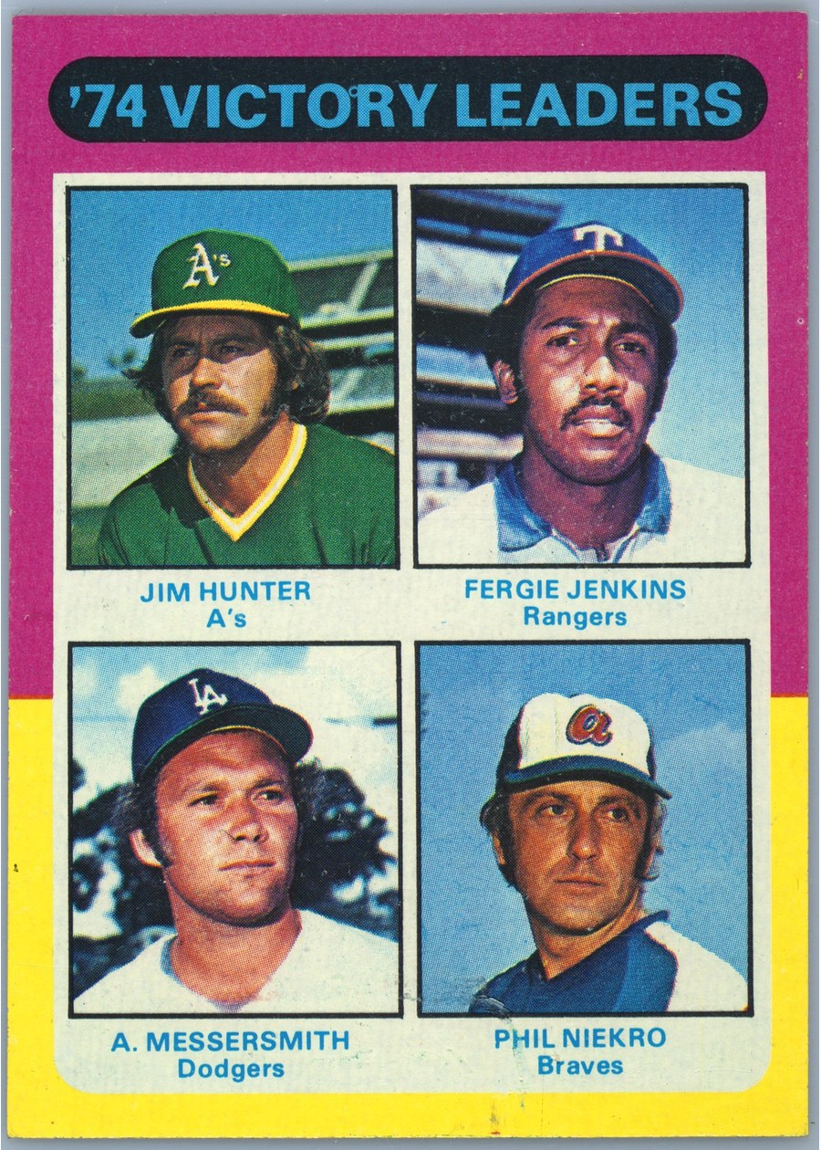 1975 Topps #310 1974 Victory Leaders, Oakland Athletics