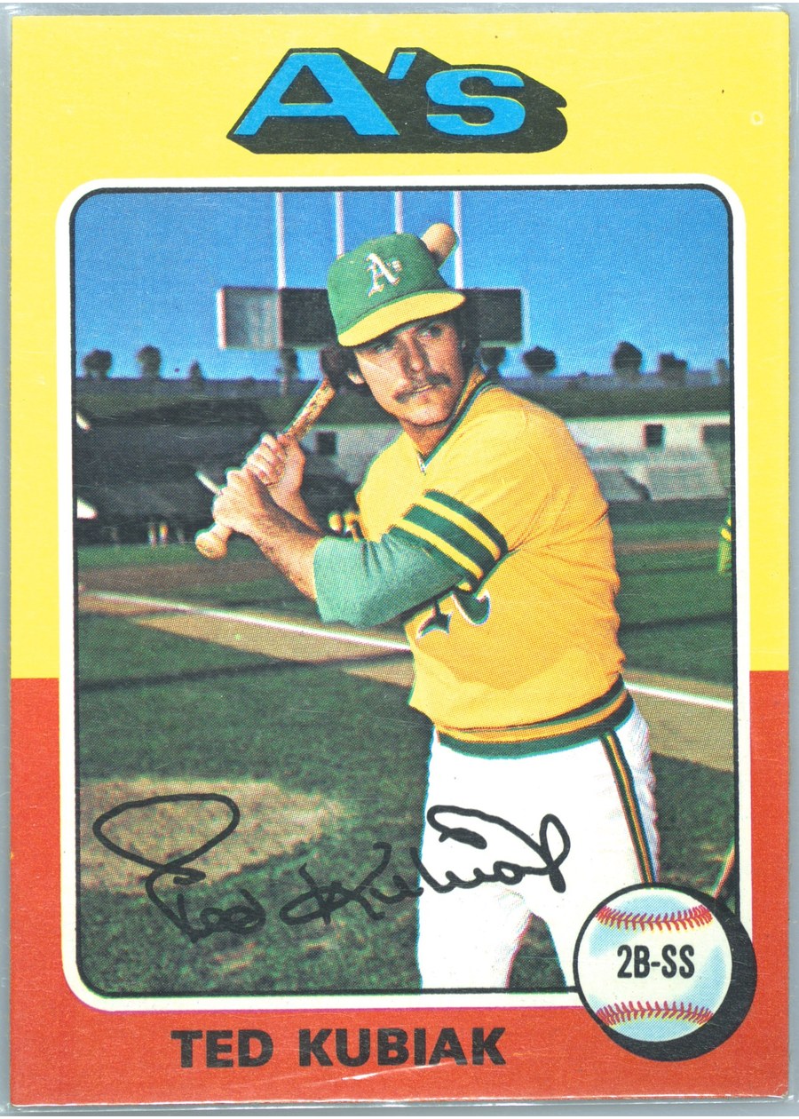 1975 Topps #329 Ted Kubiak, Oakland Athletics