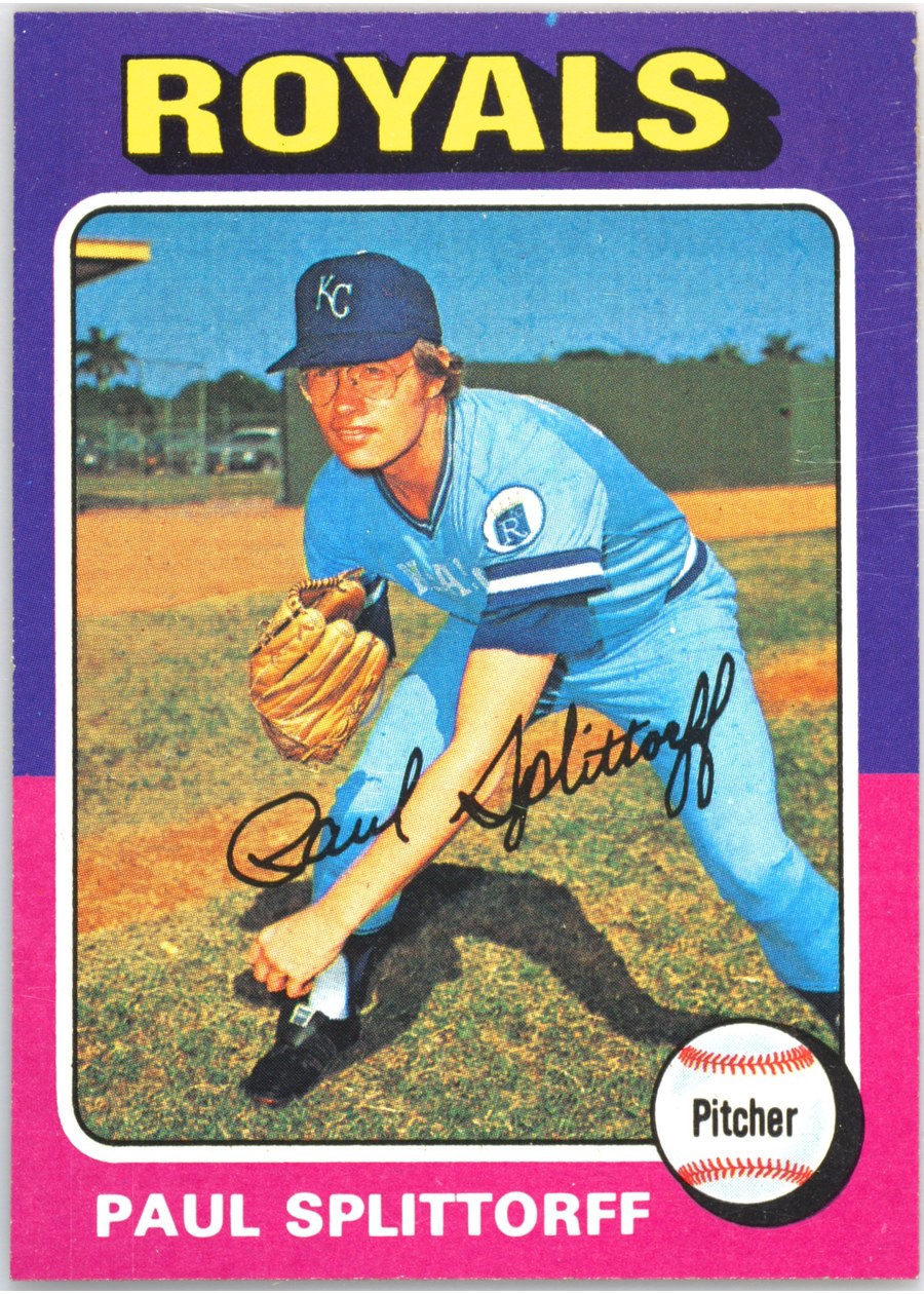 1975 Topps #340 Paul Splittorff, Kansas City Royals