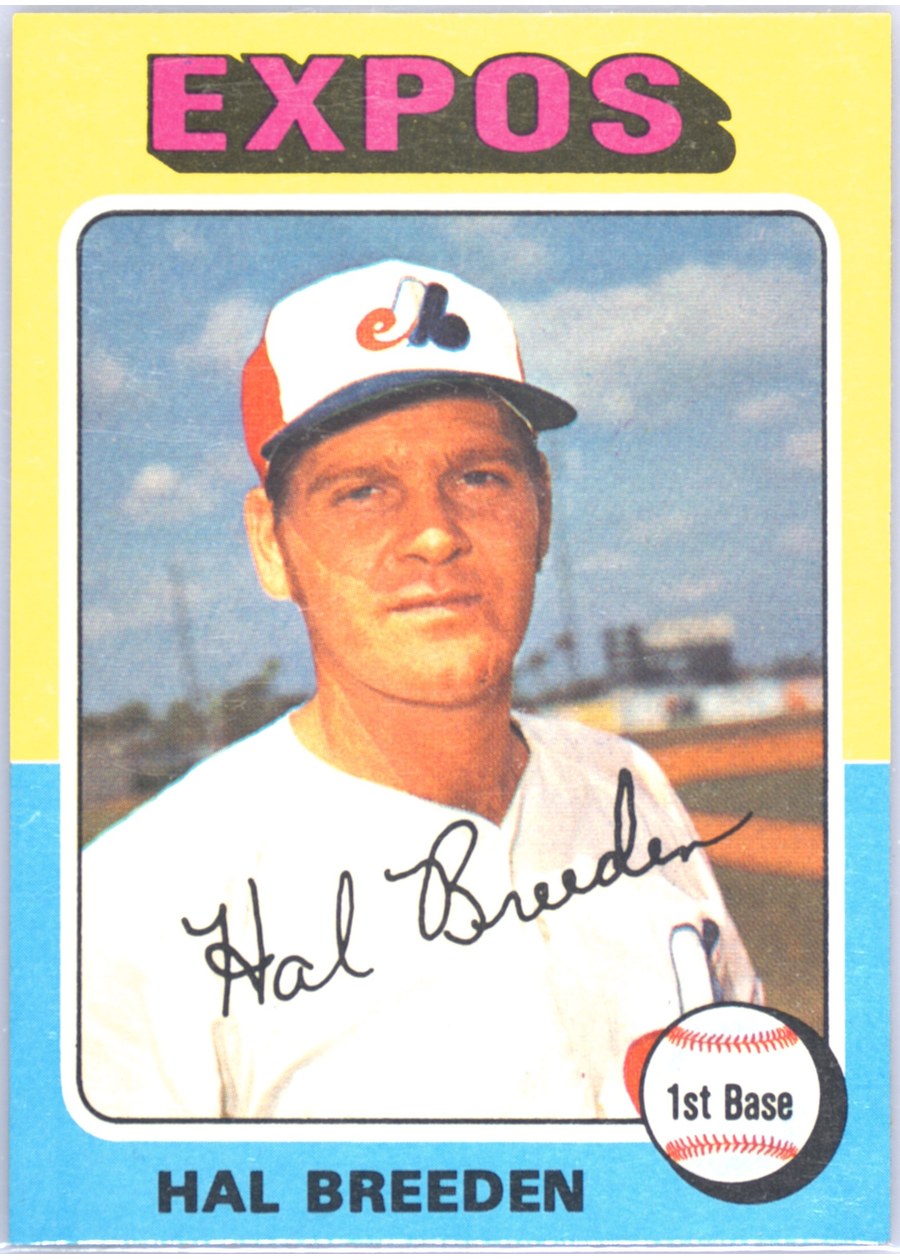 1975 Topps #341 Hal Breeden, Montreal Expos