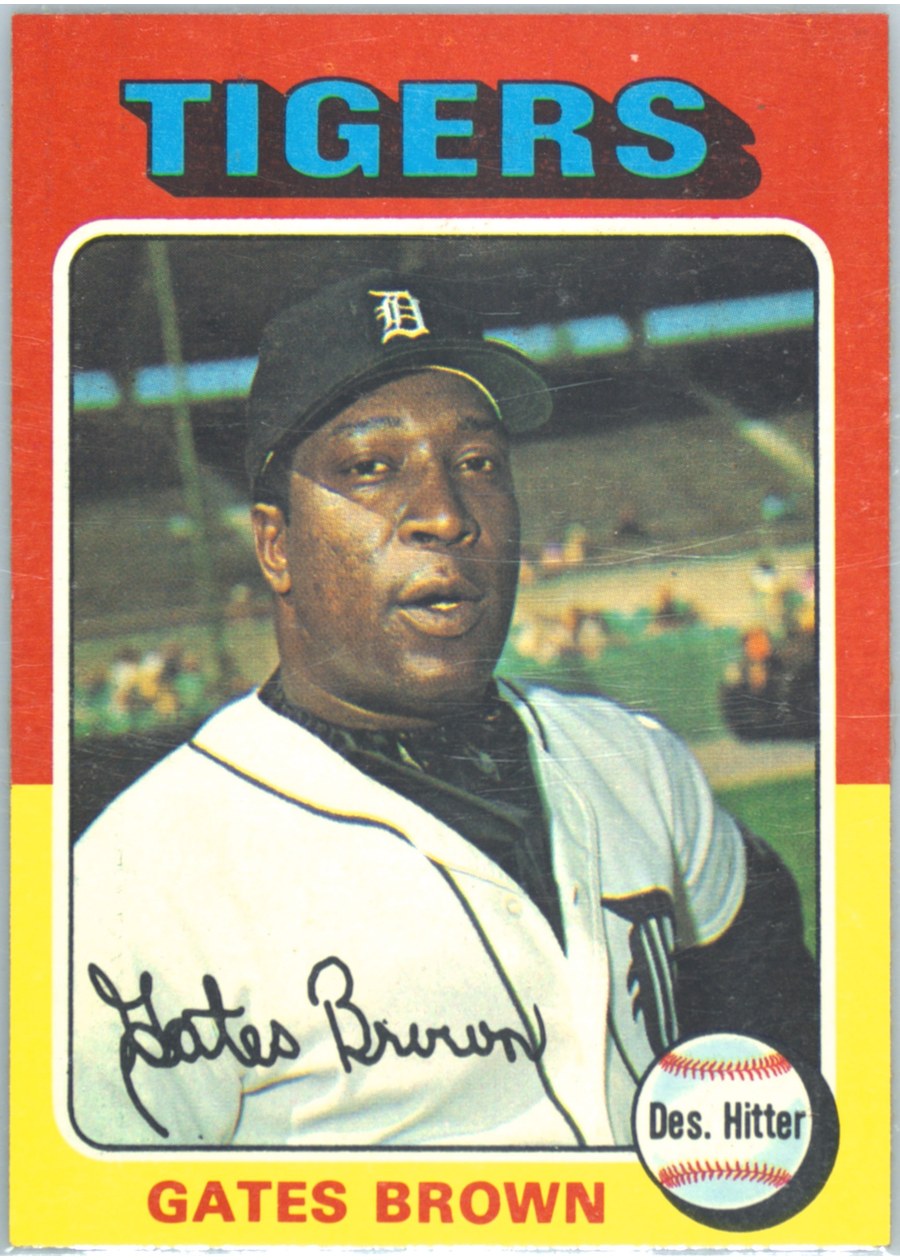 1975 Topps #371 Gates Brown, Detroit Tigers