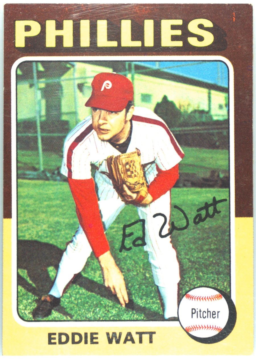 1975 Topps #374 Eddie Watt, Philadelphia Phillies