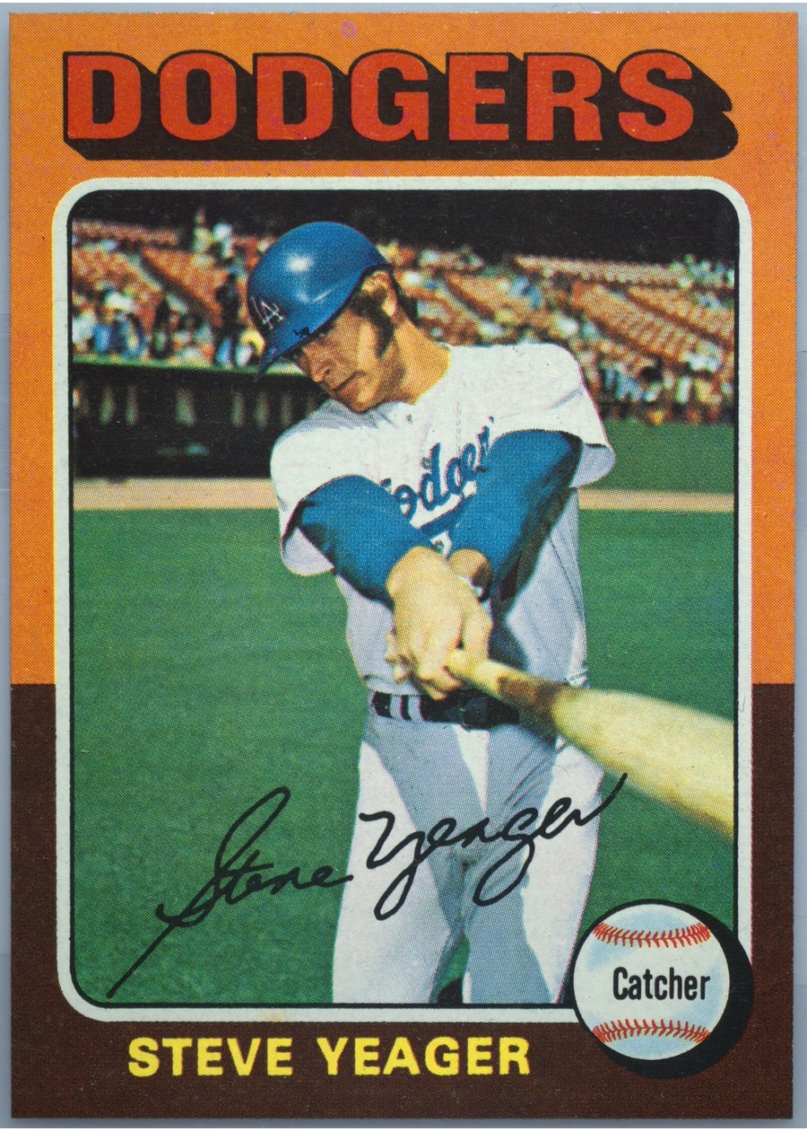 1975 Topps #376 Steve Yeager, Los Angeles Dodgers