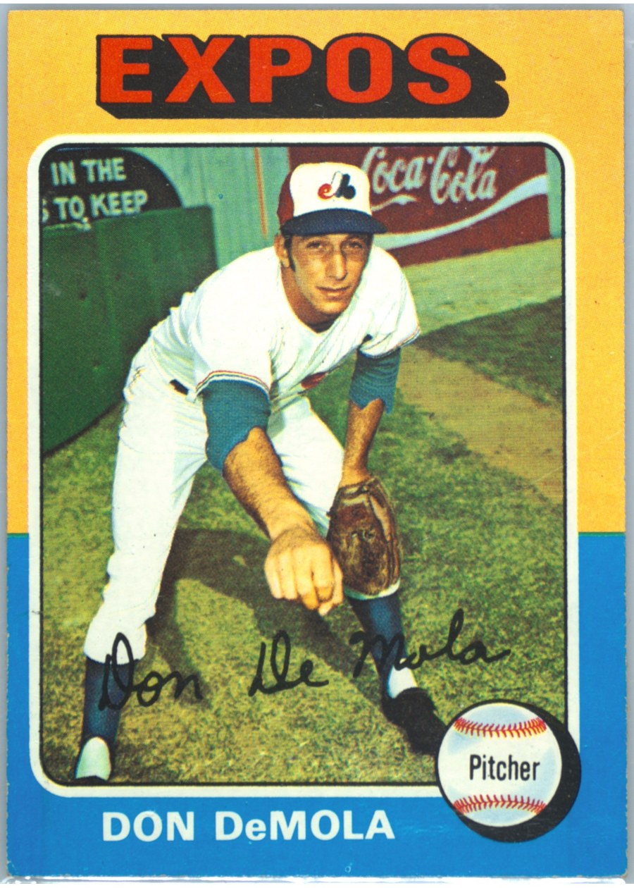 1975 Topps #391 Don DeMola, Montreal Expos