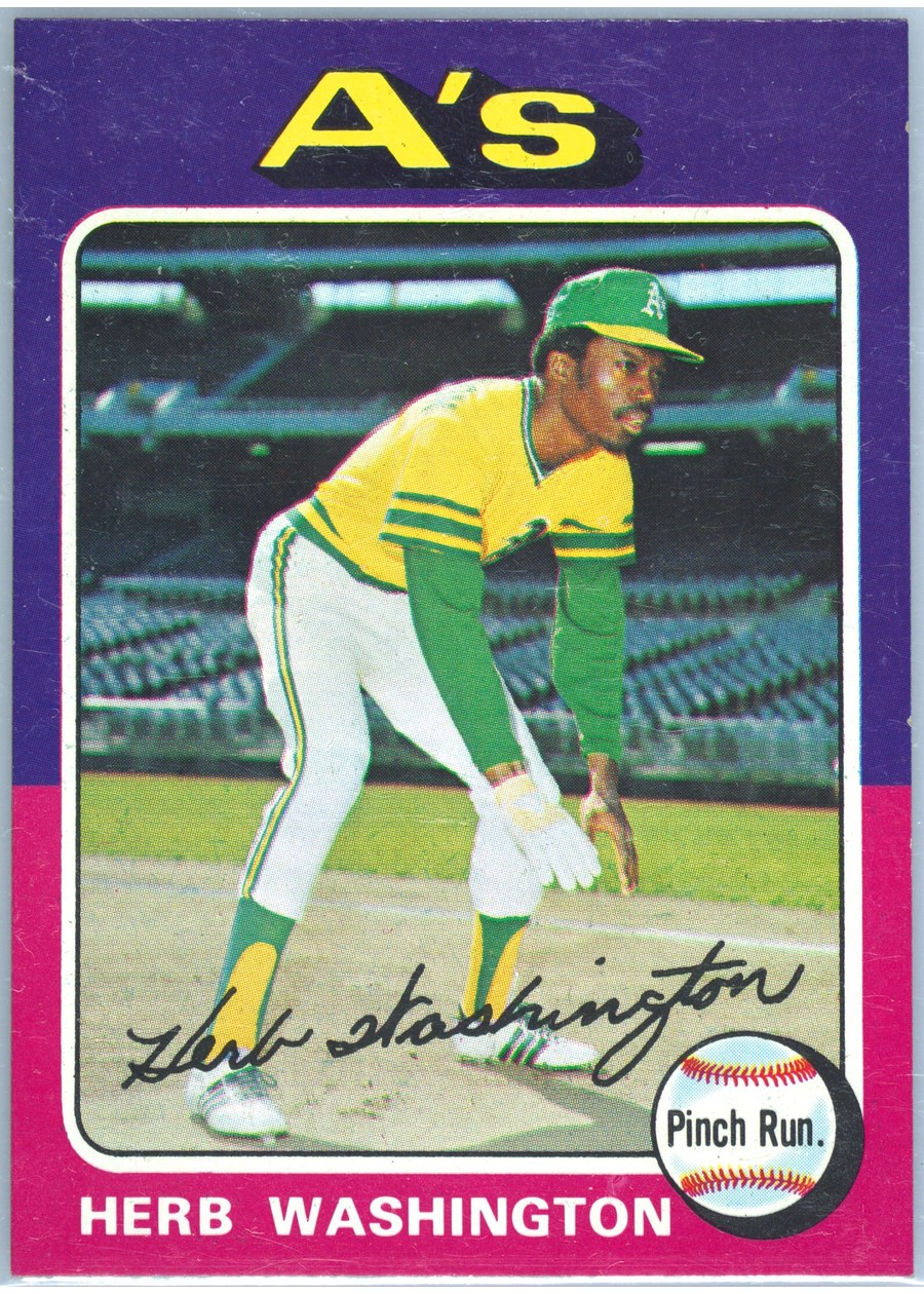 1975 Topps #407 Herb Washington, Oakland Athletics