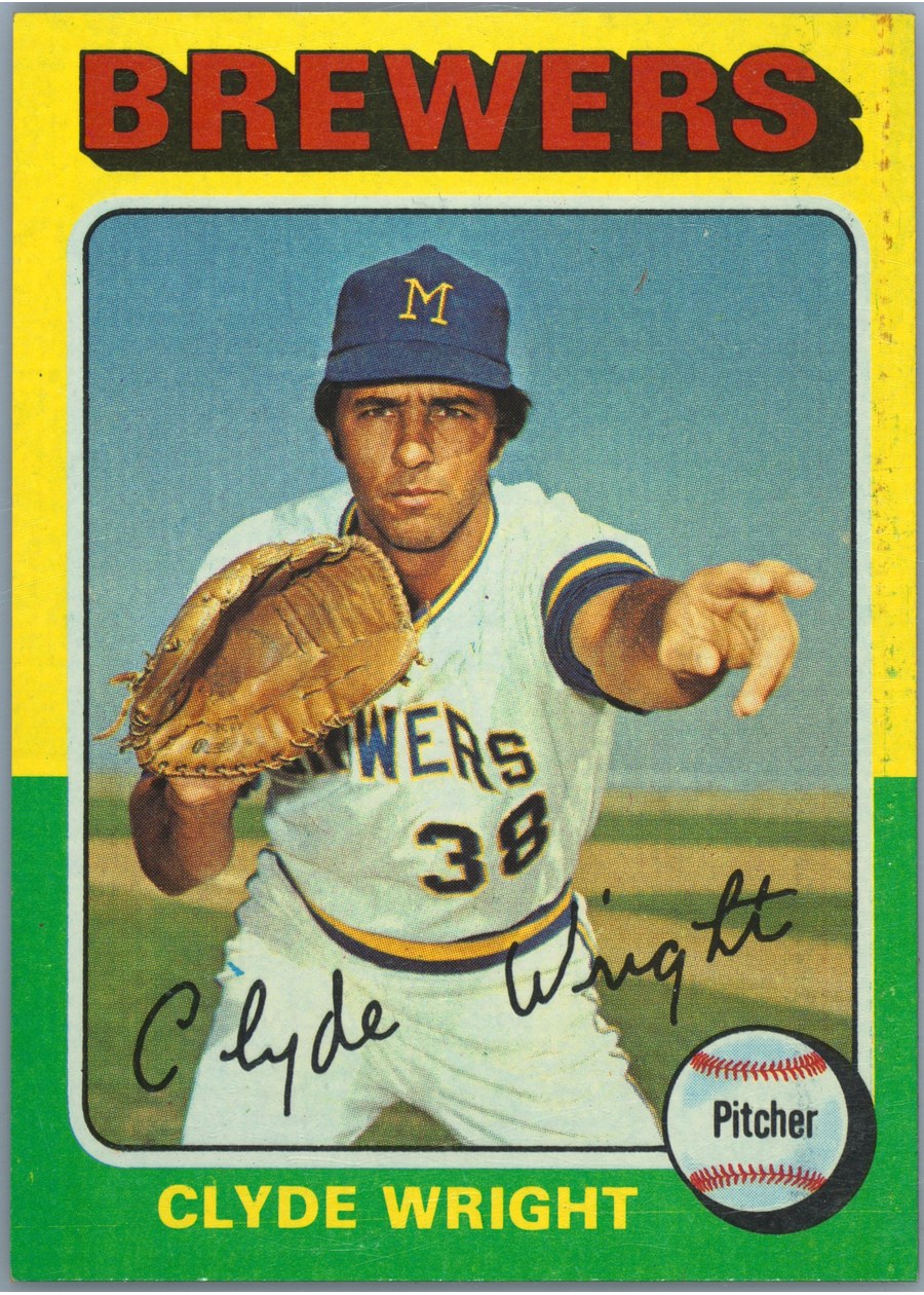 1975 Topps #408 Clyde Wright, Milwaukee Brewers