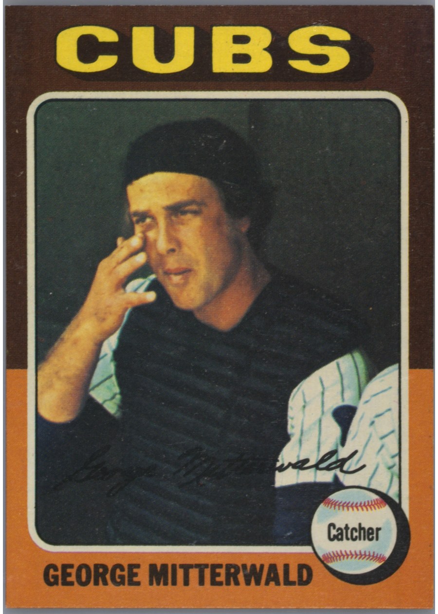 1975 Topps #411 George Mitterwald, Chicago Cubs