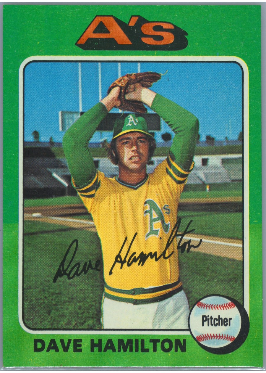 1975 Topps #428 Dave Hamilton, Oakland Athletics