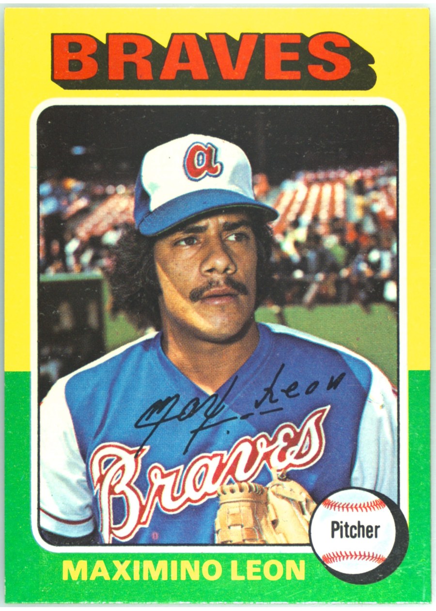 1975 Topps #442 Maximino Leon, Atlanta Braves