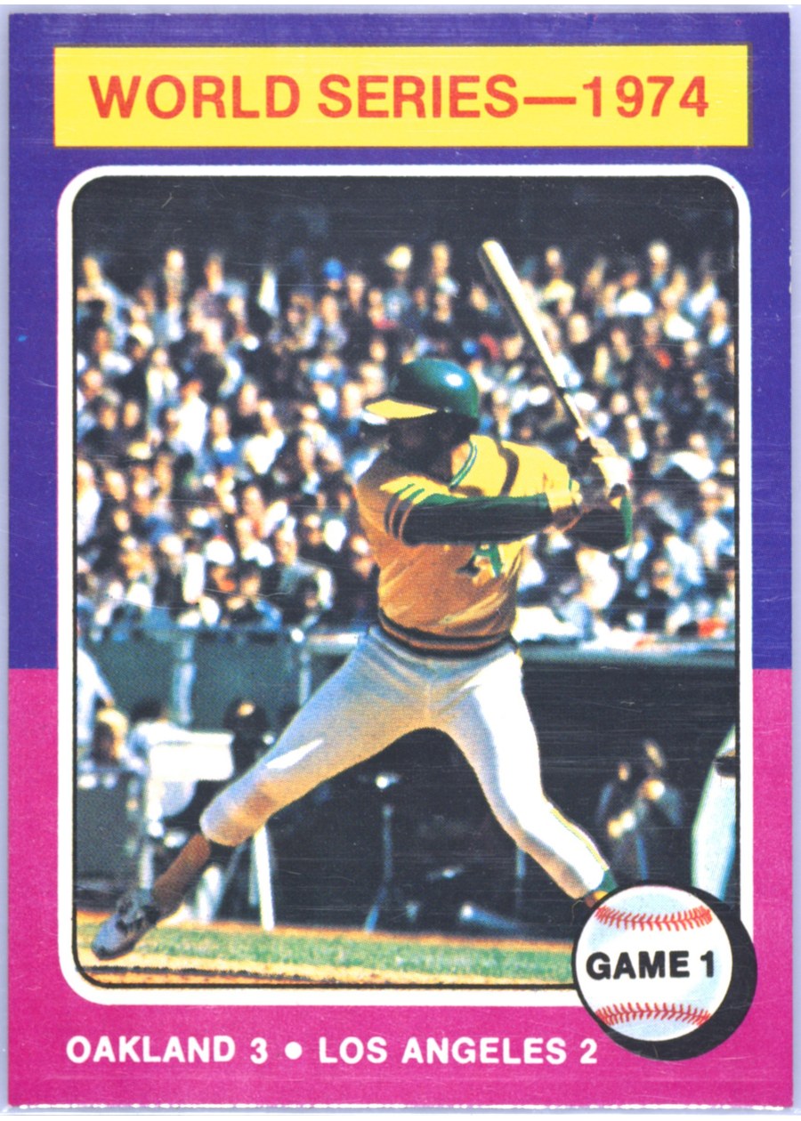 1975 Topps #461 1974 World Series Game 1, Oakland Athletics