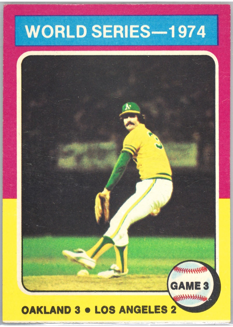 1975 Topps #463 1974 World Series Game 3, Los Angeles Dodgers