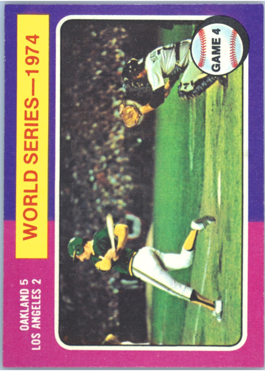1975 Topps #464 1974 World Series Game 4, Los Angeles Dodgers