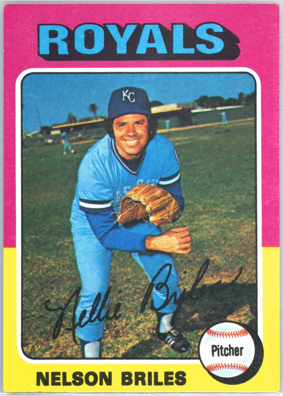 1975 Topps #495 Nelson Briles, Kansas City Royals