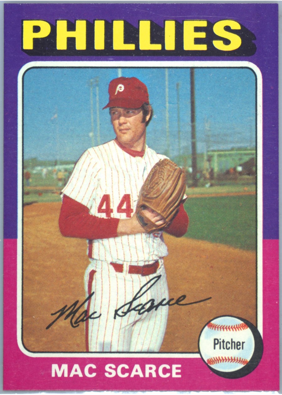 1975 Topps #527 Mac Scarce, Philadelphia Phillies