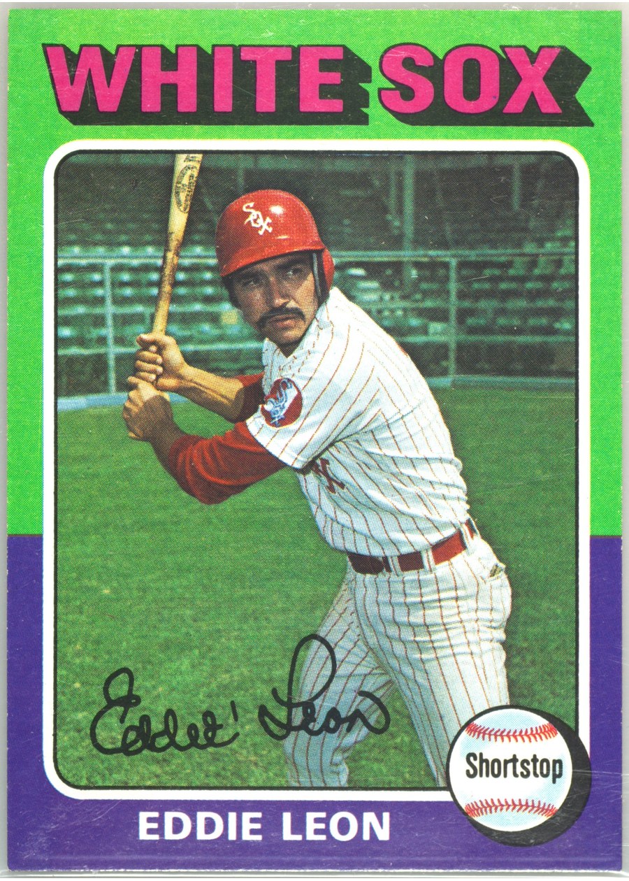 1975 Topps #528 Eddie Leon, Chicago White Sox