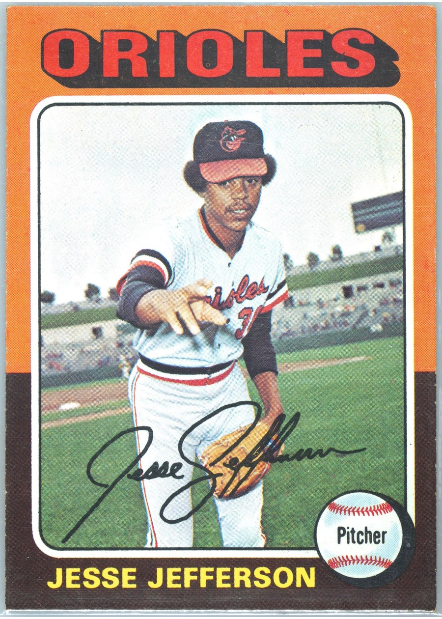 1975 Topps #539 Jesse Jefferson, Baltimore Orioles