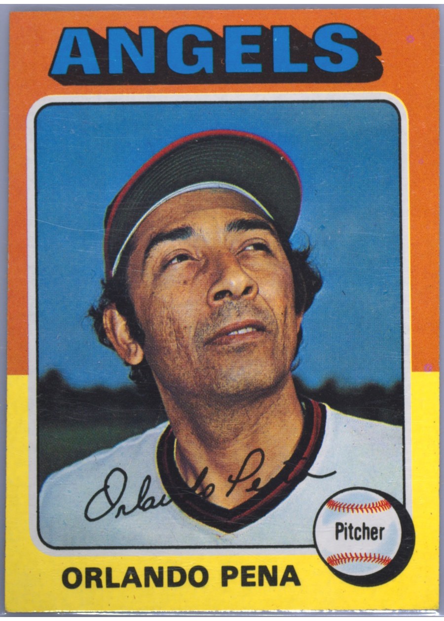 1975 Topps #573 Orlando Pena, California Angels