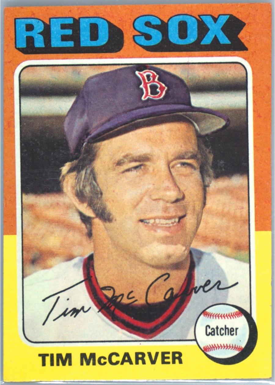 1975 Topps #586 Tim McCarver, Boston Red Sox
