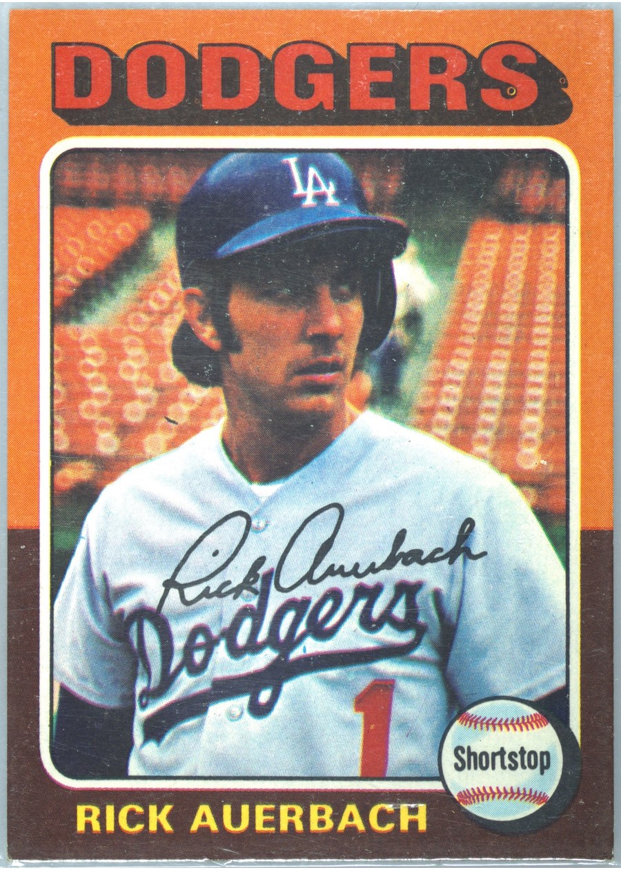 1975 Topps #588 Rick Auerbach, Los Angeles Dodgers
