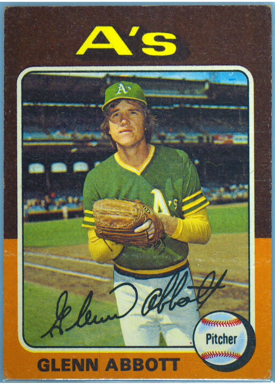 1975 Topps #591 Glenn Abbott, Oakland Athletics