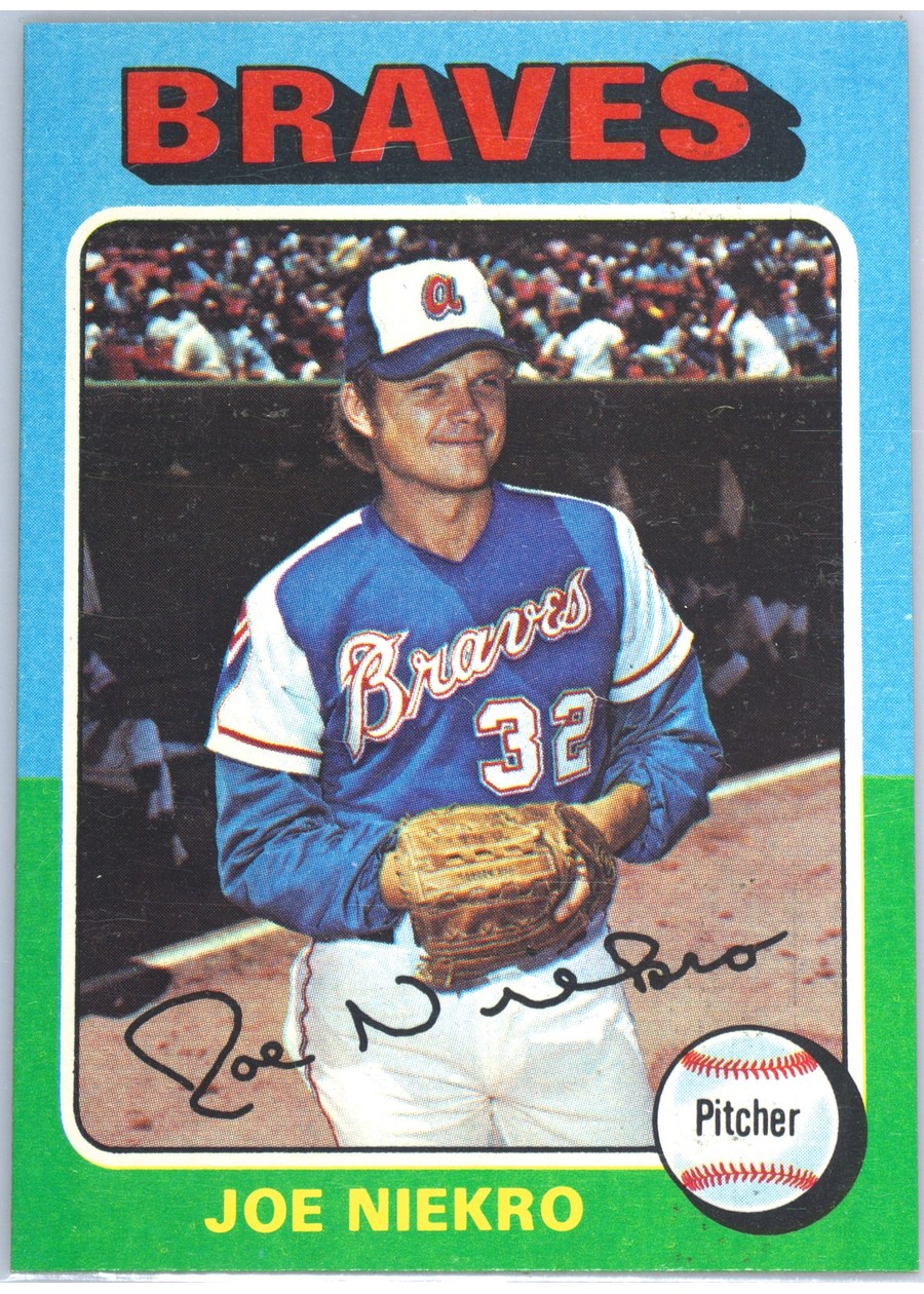 1975 Topps #595 Joe Niekro, Atlanta Braves