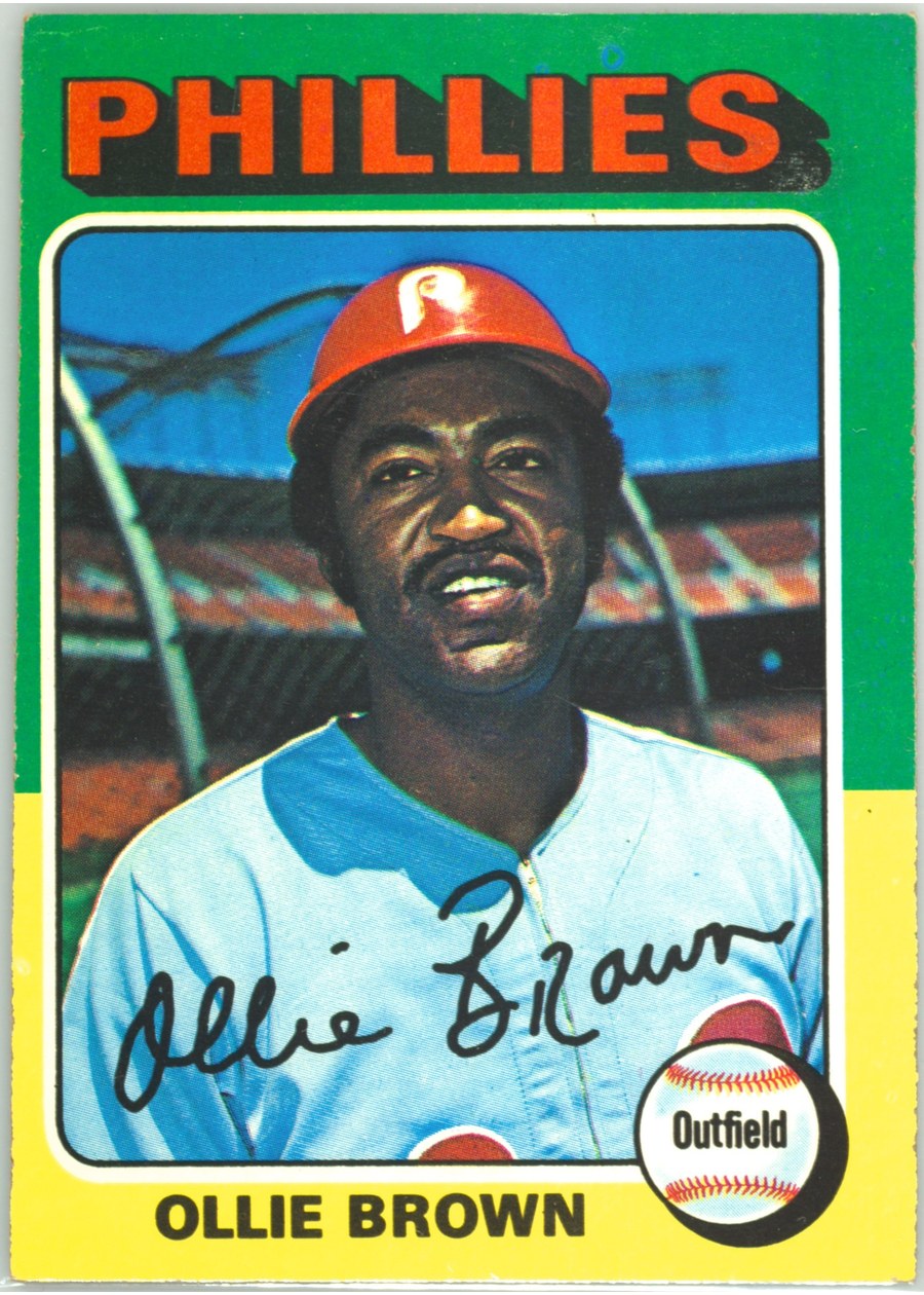 1975 Topps #596 Ollie Brown, Philadelphia Phillies