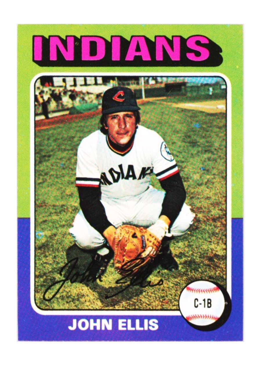 1975 Topps #605 John Ellis, Cleveland Indians